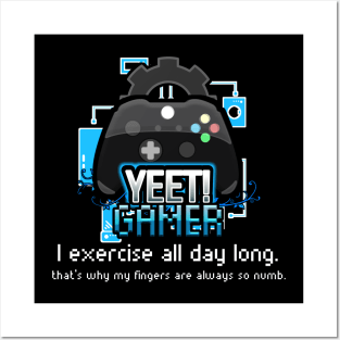 Yeet Gamer - Video Games Trendy Graphic Saying - Funny Workout Posters and Art